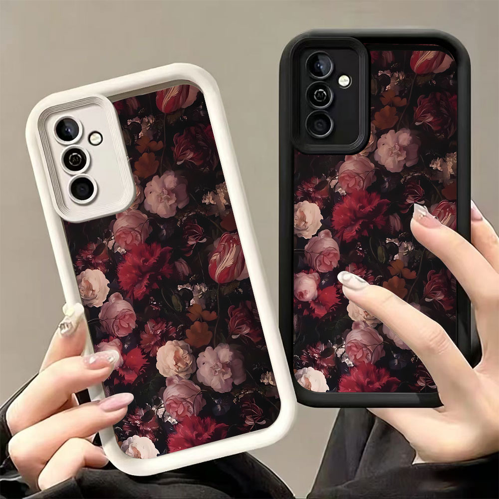 Phone Cases Red - Wine Red Rose Pattern Phone Case