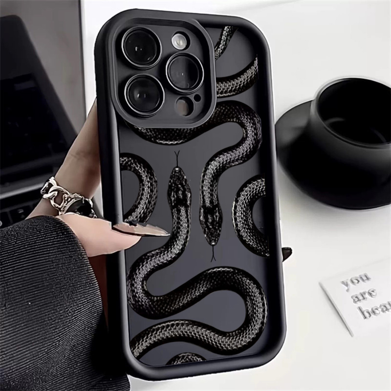 Phone Cases Xs Max - Black Snake Print Phone Case For