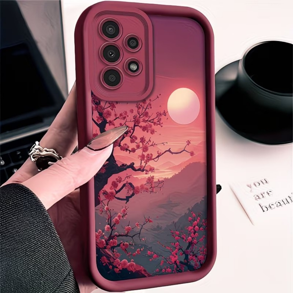 Sunset Mountain Peak Anti-Fall - Phone Cases Red review and price