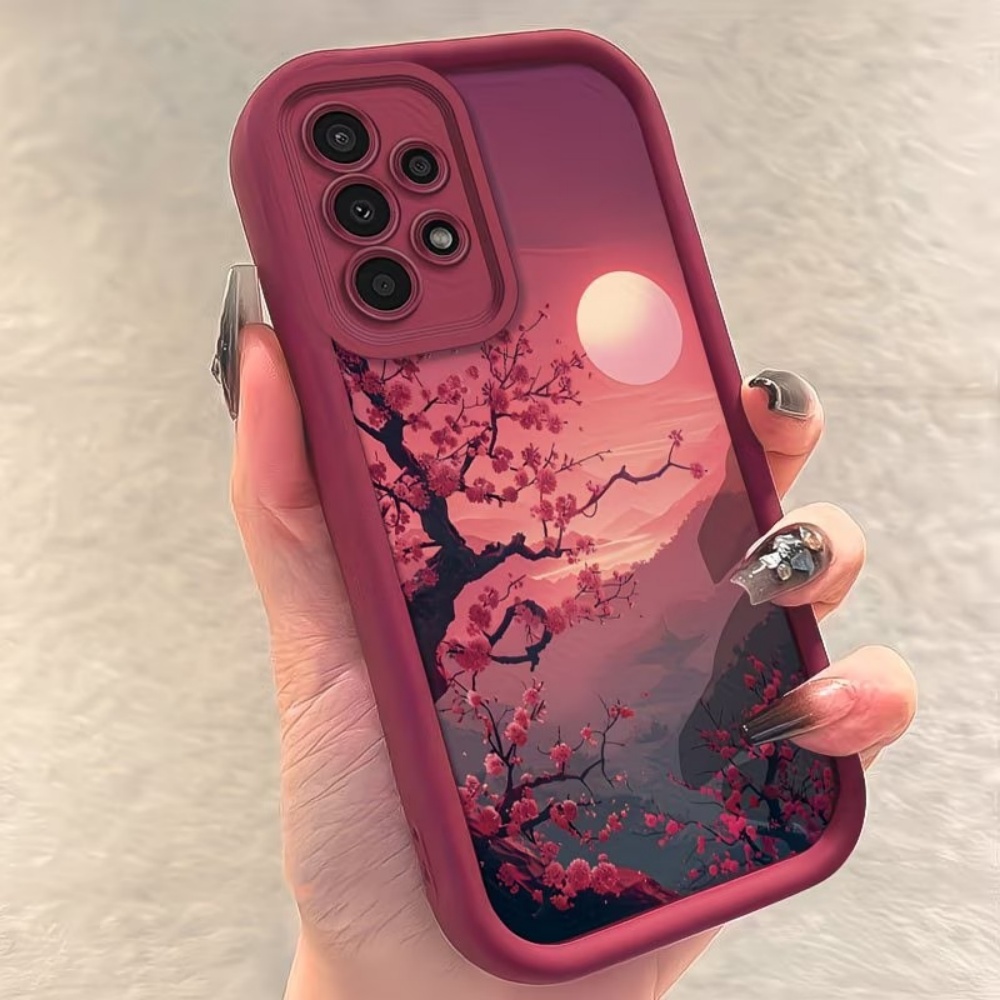 Sunset Mountain Peak Anti-Fall - Phone Cases Red review and price
