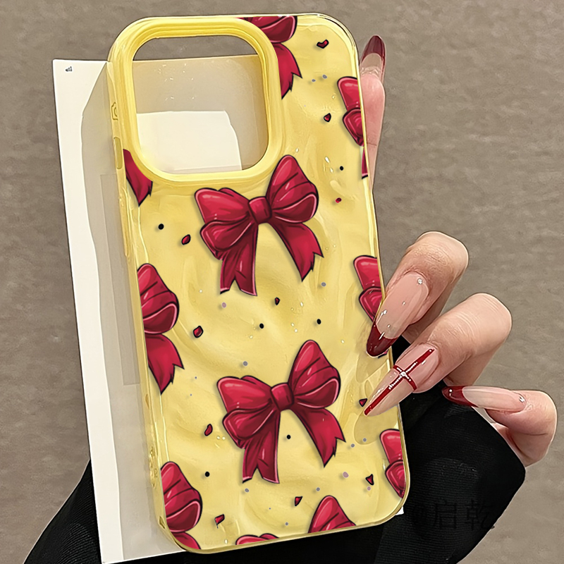 White Red Bow Pattern Phone Ca - Phone Cases Red review and price