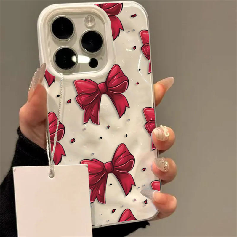 White Red Bow Pattern Phone Ca - Phone Cases Red review and price