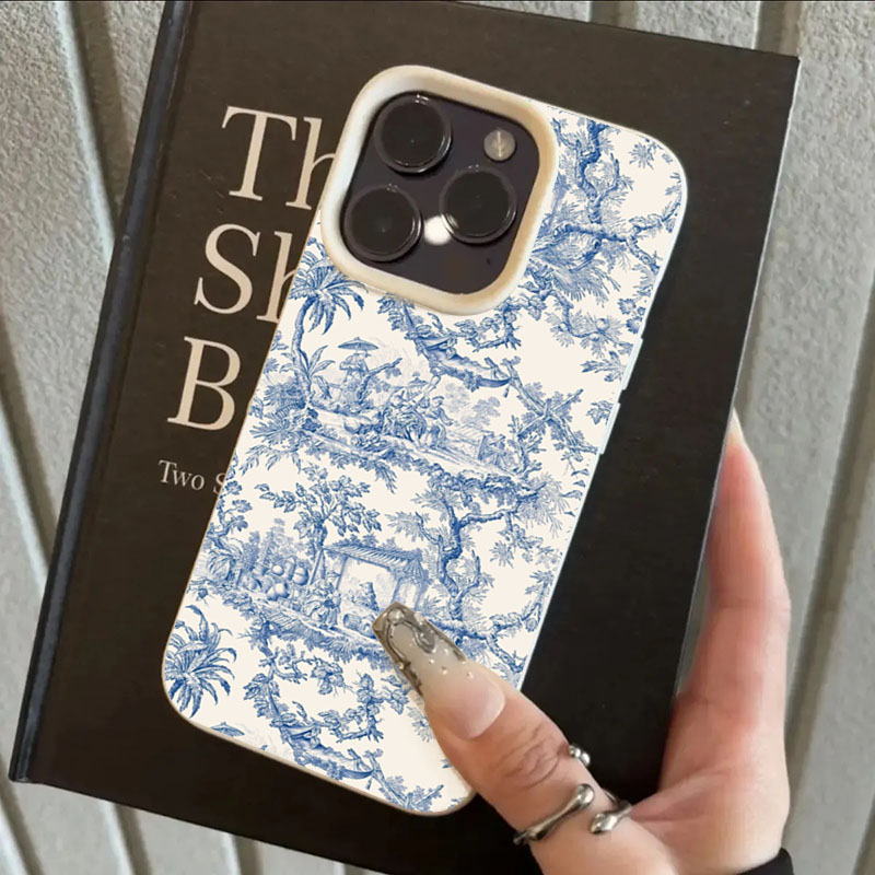 Fashion Blue White Porcelain P - Phone Cases Trendy review and price