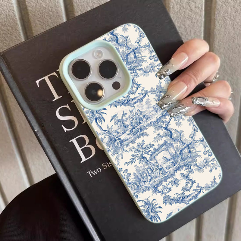 Fashion Blue White Porcelain P - Phone Cases Trendy review and price