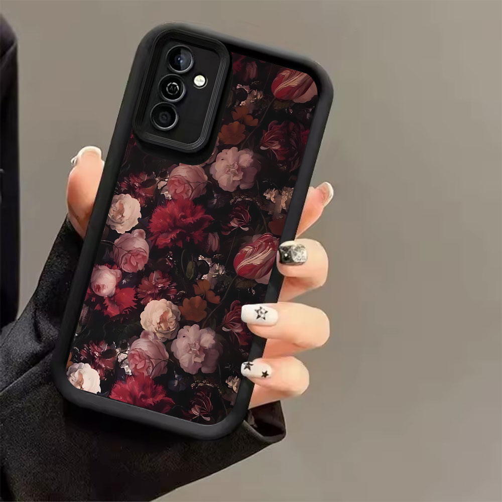 Wine Red Rose Pattern Phone Ca - Phone Cases Red review and price