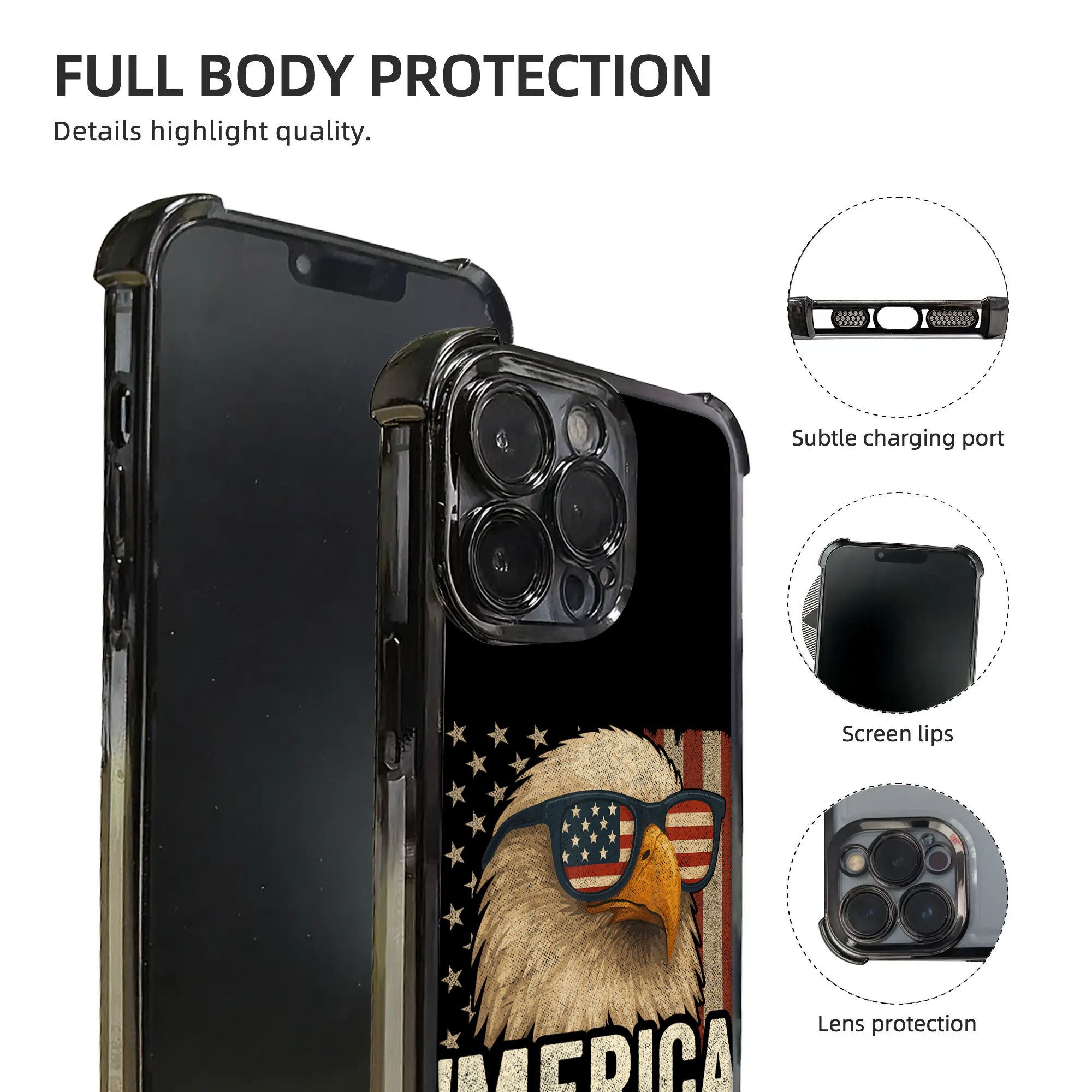 American Flag Patriotic Bald E - Phone Cases Usa review and price