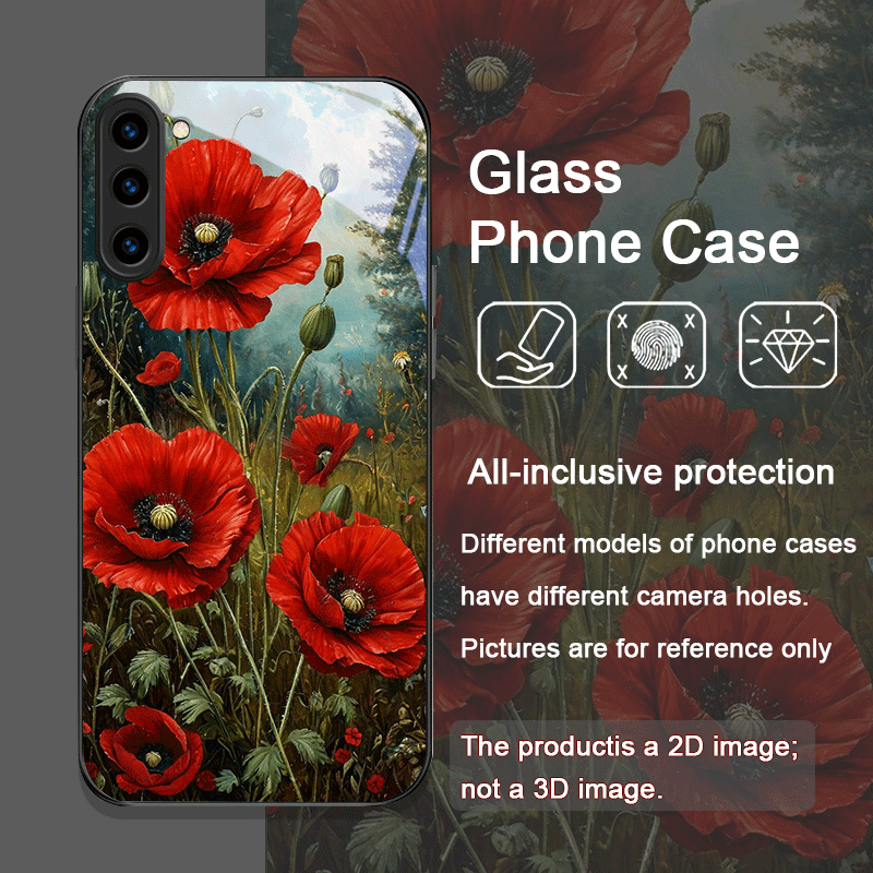 Retro Poppy Flower Bloom Hot R - Phone Cases Red review and price