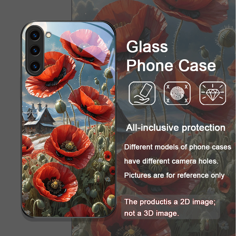 Retro Poppy Flower Bloom Hot R - Phone Cases Red review and price