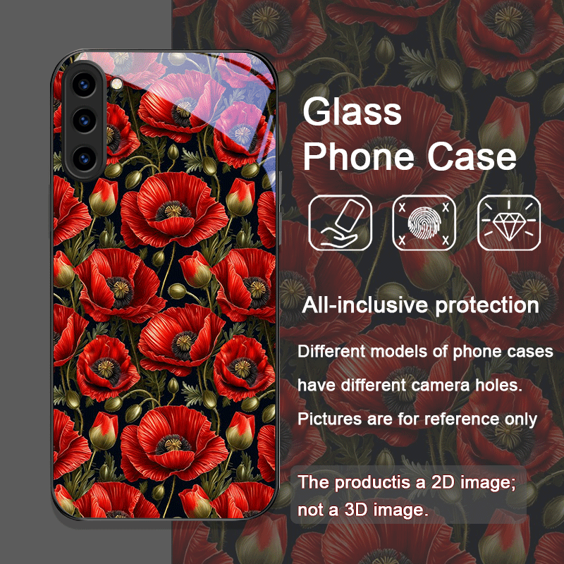 Retro Poppy Flower Bloom Hot R - Phone Cases Red review and price