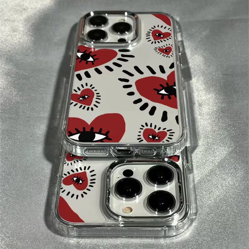 Unique Red Heart Eye Frame Sof - Phone Cases Red review and price