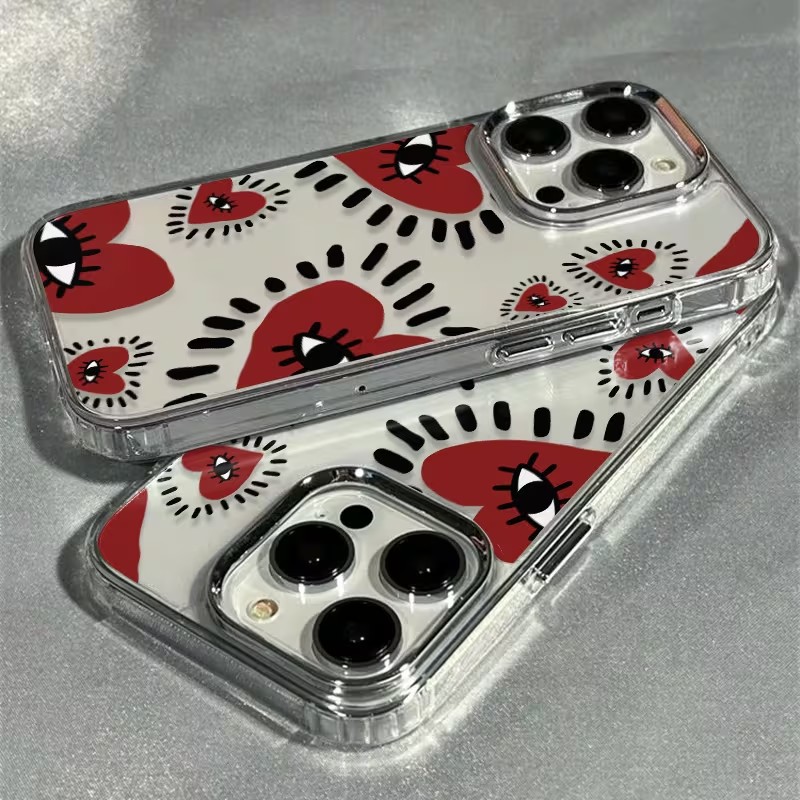 Unique Red Heart Eye Frame Sof - Phone Cases Red review and price