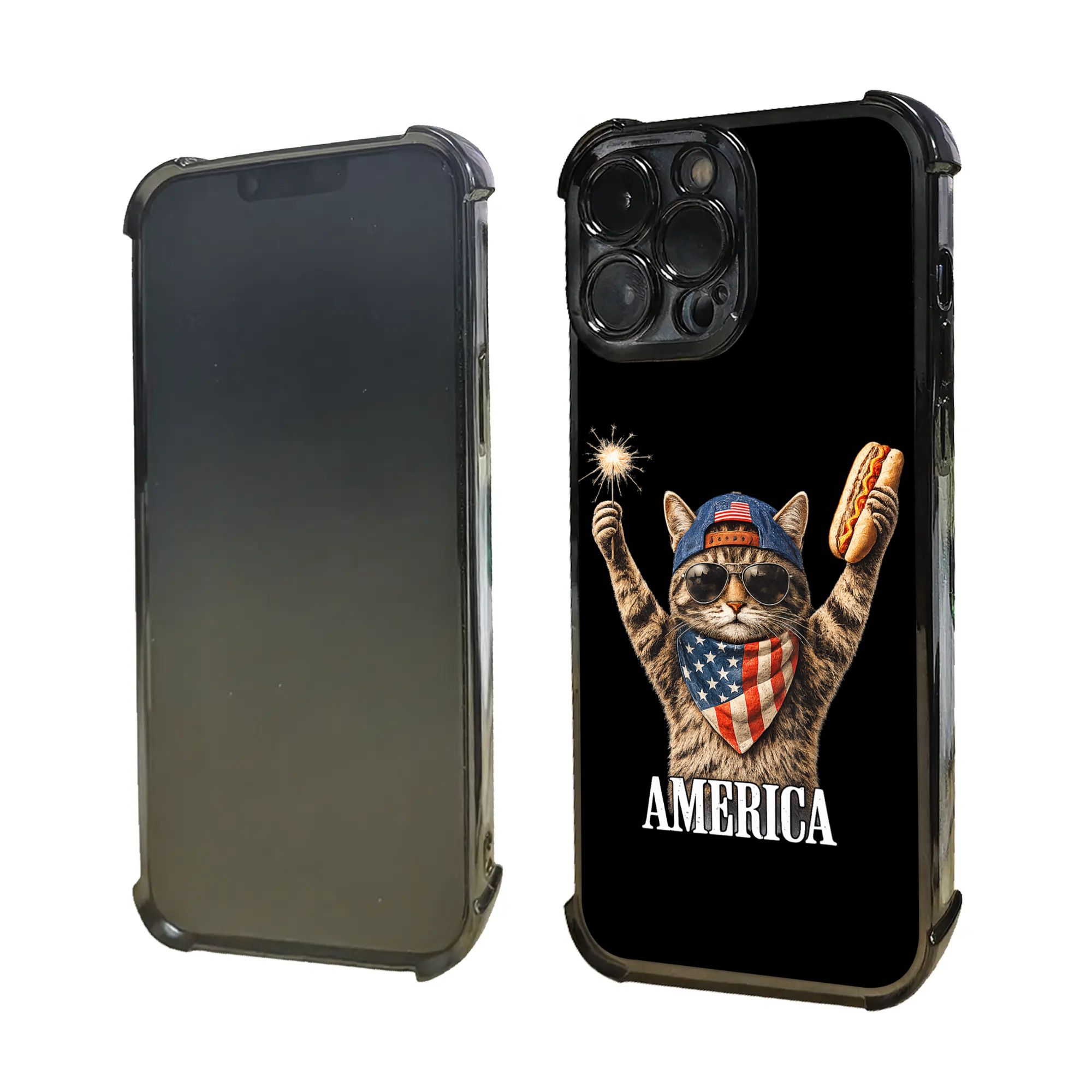 Cute America Cat Firework USA  - Phone Cases Usa review and price
