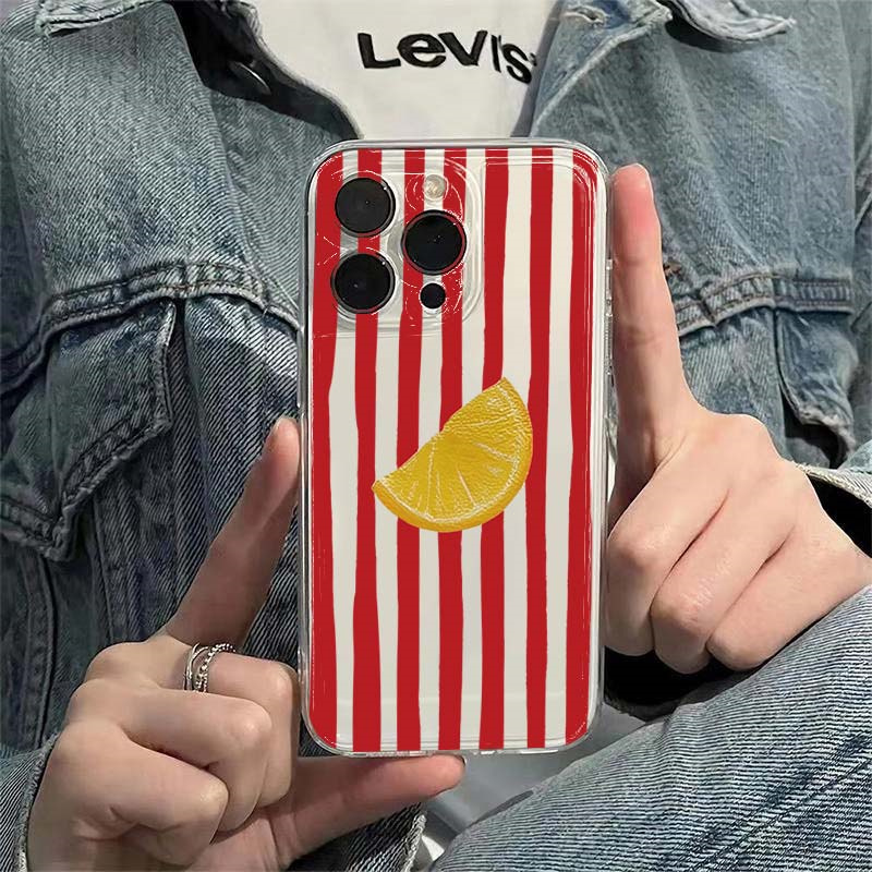 Lemon Red Pink Blue Stripe Des - Phone Cases Red review and price