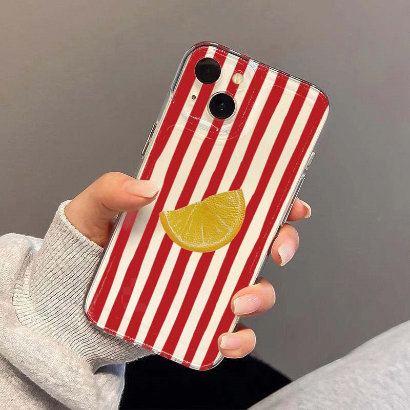 Lemon Red Pink Blue Stripe Des - Phone Cases Red review and price